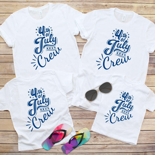 4th of July Crew, Matching Family shirts, July 4th Family Tshirts,Kids Fourth of July Shirts, Fourth July shirt, Patriotic 4th of July Shirt